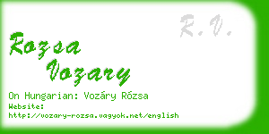 rozsa vozary business card